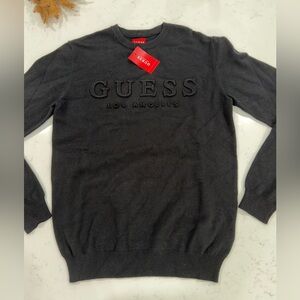 GUESS Women's Dark Gray Crewneck Sweater